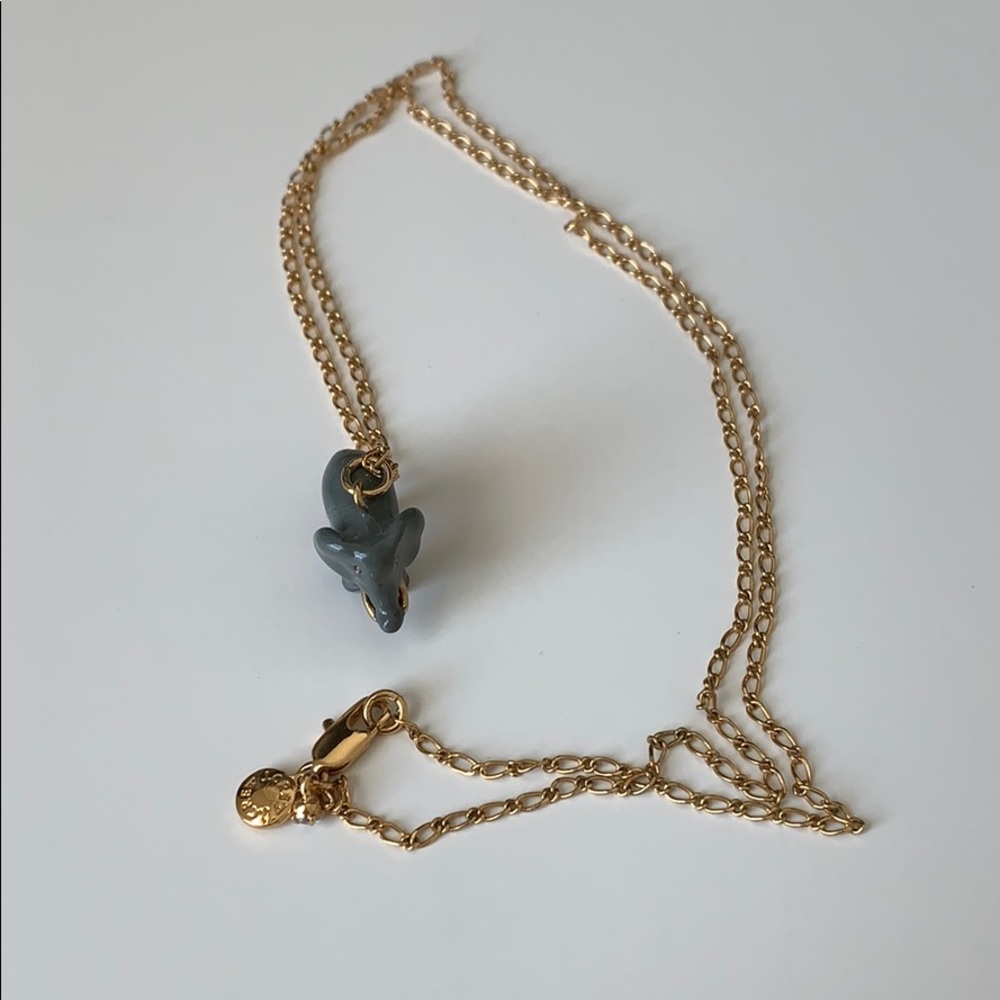 Gold elephant charm necklace